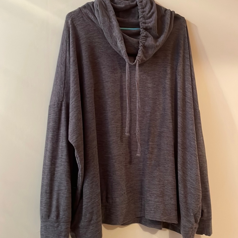 Plus size cowl neck top